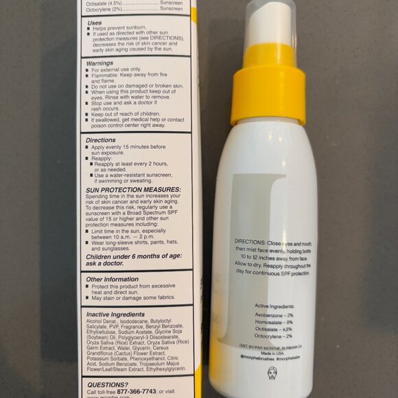 Morphe Sunsetter Spectrum Setting Spray - Broad Spectrum SPF 30 Makeup Setting - Picture 3 of 3